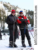 Family skiing Family skiing
