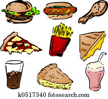 Fast food icons Fast food icons