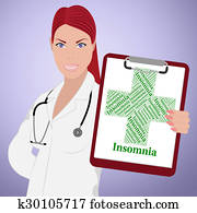Insomnia Word Represents Ill Health And Attack Insomnia Word Represents Ill Health And Attack
