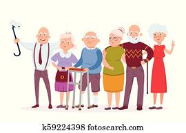 Set of cheerful senior people hipsters gathering and having fun, old men and women make selfie vector cartoon characters. Funny Elderly vector concept illustration in flat design isolated on white Set of cheerful senior people hipsters gathering and having fun, old men and women make selfie vector cartoon characters. Funny Elderly vector concept illustration in flat design isolated on white