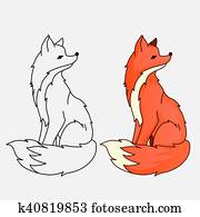 שועל אדום, לשבת, דוגמה