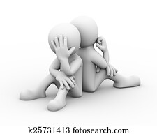 3d sad people dispute 3d sad people dispute