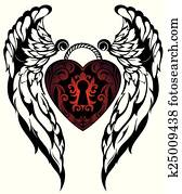 Angel wings. Love tattoo Angel wings. Love tattoo