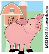 Baby Pig on a Farm Baby Pig on a Farm