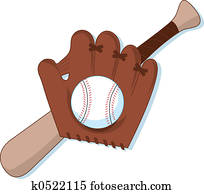 Baseball, Mitt and Ba
