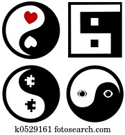 Conceptual Yin Yang Symbols Conceptual Yin Yang Symbols