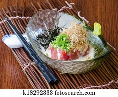 japanese cuisine. sashimi on the background