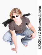 malo, adolescente, ángel