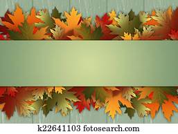 Postcard with leaves Postcard with leaves
