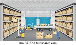 Warehouse vector design