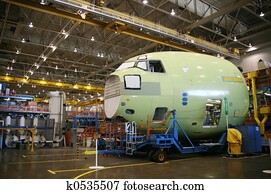 Airplane Fuselage In Production Airplane Fuselage In Production
