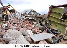 earthquake rubble