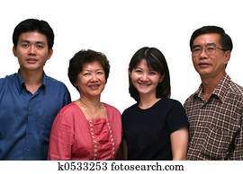 Happy Asian Family