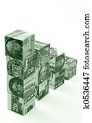 Money stairs concept