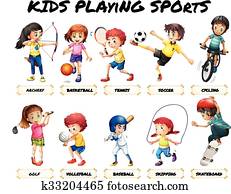 niños y niñas, juego, deportes