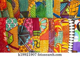 African fabrics from Ghana, West Africa