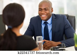 afrikanischer amerikaner, businesspeople, haben, a, geschäftstreffen