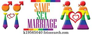 mismo, sexo, matrimonio, bandera