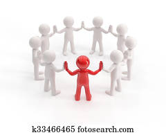 3d, klein, leute, -, führer