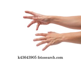 asian male hands reaching out
