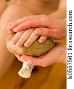 ayurvedic oil hand massage
