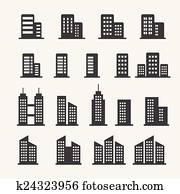 bürogebäude, symbol