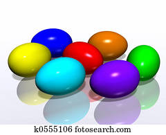 Easter eggs. Rainbow