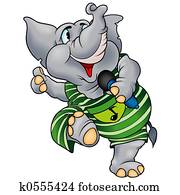 Elephant with microp Elephant with microp
