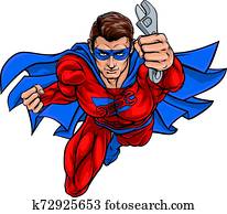 klempner, monteure, superhero, abhalten schraubenschlüssel, schraubenschlüssel klempner, monteure, superhero, abhalten schraubenschlüssel, schraubenschlüssel