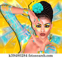 morena, belleza, moda, maquillaje