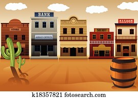 antigas, cidade ocidental