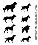 dogs silhouette dogs silhouette