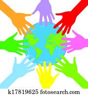 hands around the globe 