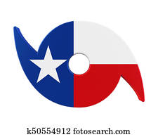Hurricane Symbol with Texas State Flag Hurricane Symbol with Texas State Flag