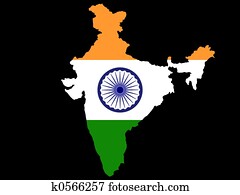 map of India and Indian flag map of India and Indian flag