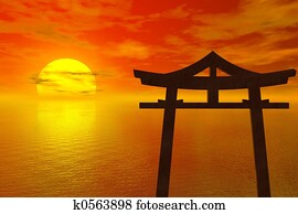 sunset in japan sunset in japan