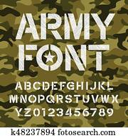 צבא, אלפבית, font., אין סופי, כאמו, רקע.