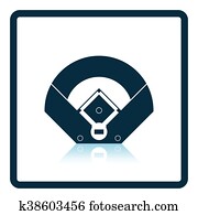 Baseball field aerial view icon Baseball field aerial view icon