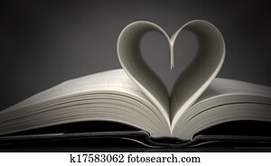 book with heart shape book with heart shape