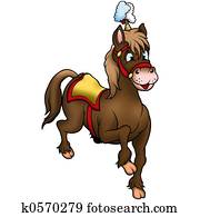 Brown circus Horse Brown circus Horse
