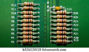 Circuit board with resistors