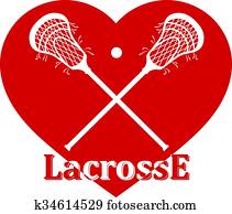 Crossed lacrosse stick Crossed lacrosse stick