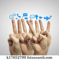 happy group of finger happy group of finger