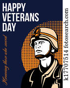 Happy Veterans Day Serviceman Greeting Card Happy Veterans Day Serviceman Greeting Card