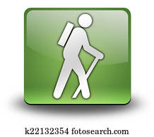Icon, Button, Pictogram Hiking Icon, Button, Pictogram Hiking