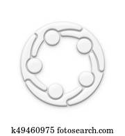 עסק של אנשים, ביחד., 3d, render, דוגמה