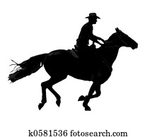 Cowboy Cantering Cowboy Cantering
