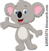 Cute koala cartoon posing Cute koala cartoon posing