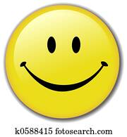 glücklich, smiley gesicht, taste, abzeichen