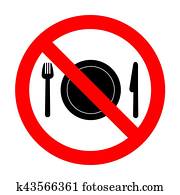 No Fork, plate and knife. No Fork, plate and knife.